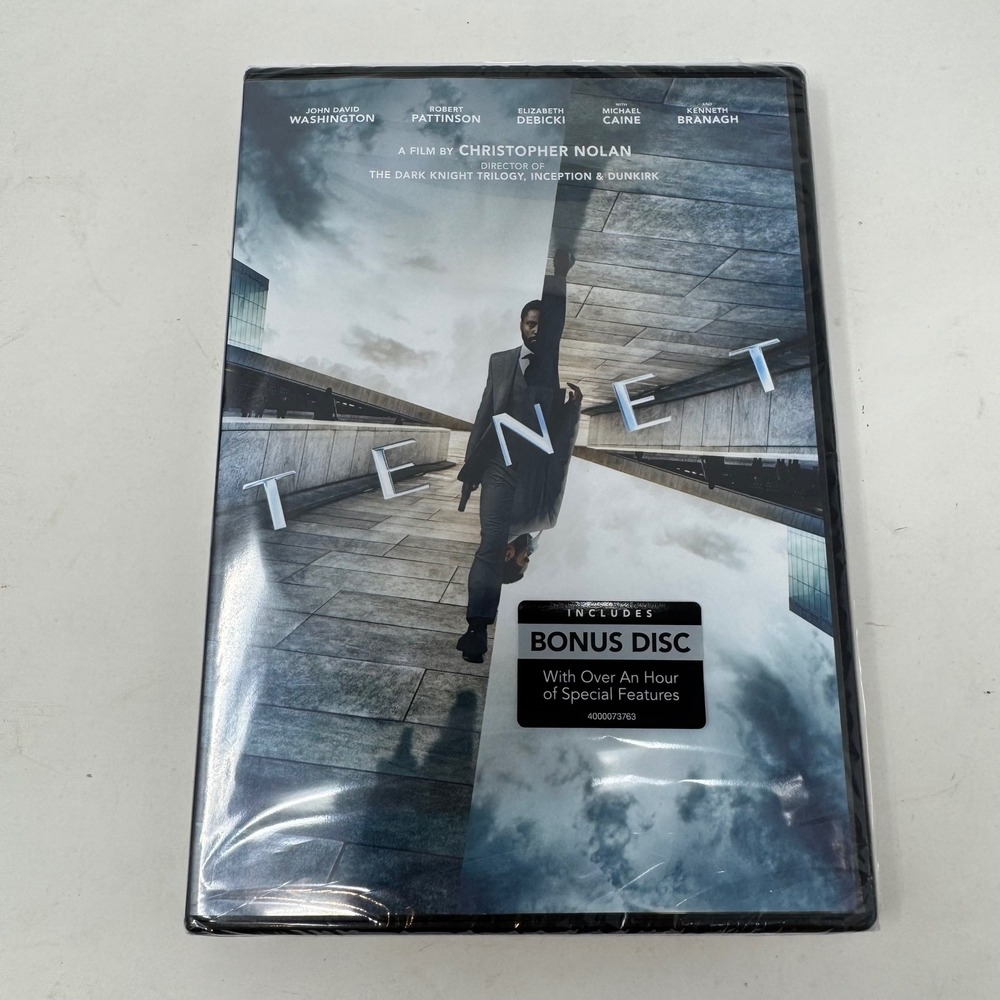 Tenet DVD 2-Disc Set Christopher Nolan John David Washington Robert Pattinson
